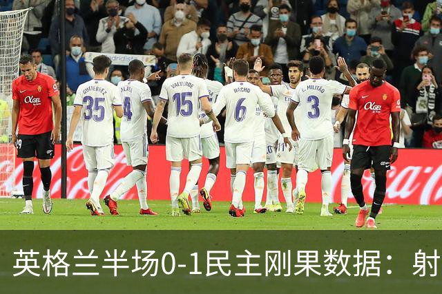 英格兰半场0-1民主刚果数据：射门8-3 射正4-1 预期进球1.31-0.69